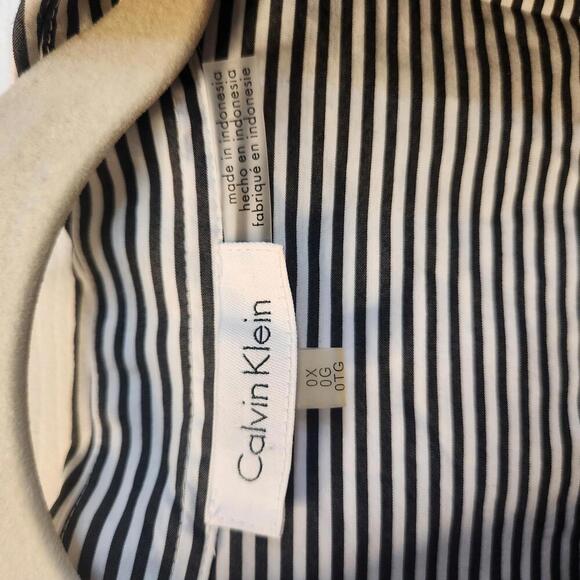 Calvin Klein Women's Striped Lace-Up Blouse- Size 0X - Picture 2 of 9